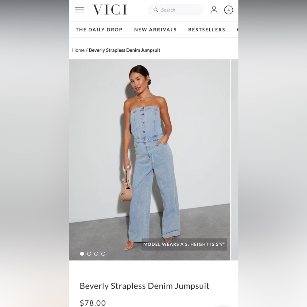 Jean jumpsuit.  Brand new never worn!